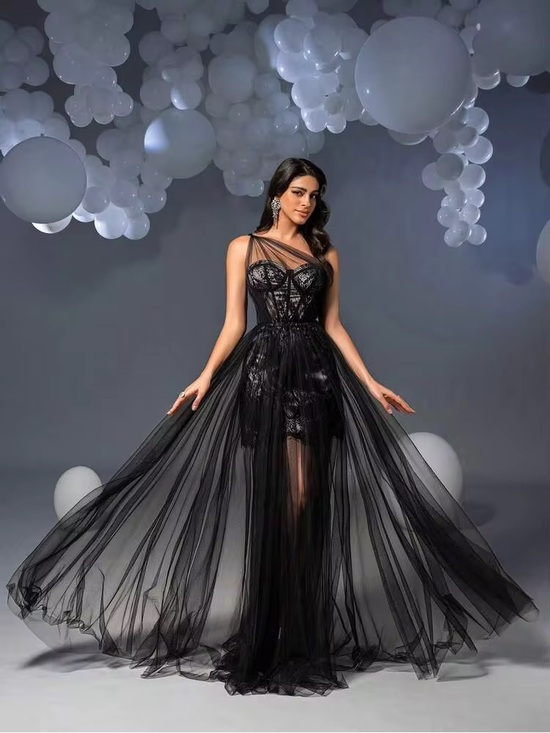 Faeriesty Dresses & Skirts - FAERIESTY | XS | one shoulder mesh overlay lace and tulle party dress